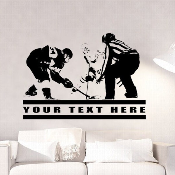 Hockey Wall Decal Etsy Canada