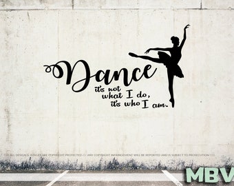 ballet school Wall Decal Window Sticker Handmade 1565 Ballet dance ballet tutu pointe shoes