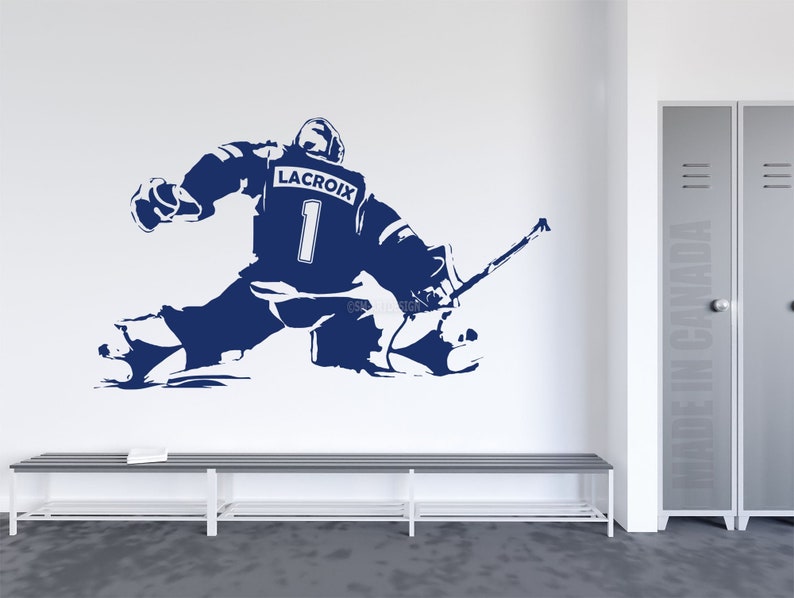 Goalie Hockey Decor Wall Art Vinyl Decal Sticker Etsy
