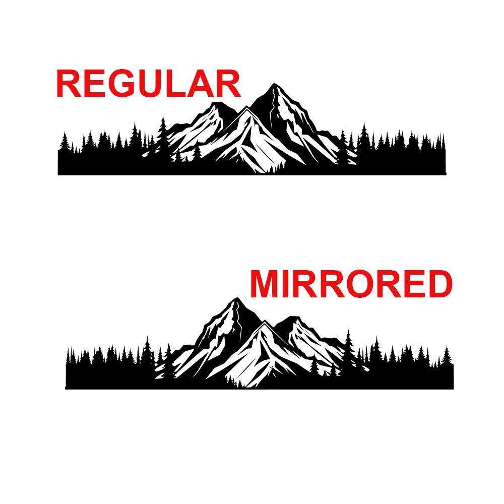 Mountain Truck Decal, Camper RV Forest Sticker, Van Landscape Vinyl ...