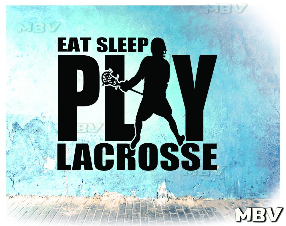 LACROSSE AUFKLEBER Eat Sleep Play Lacrosse Lax Wandtatz | Etsy