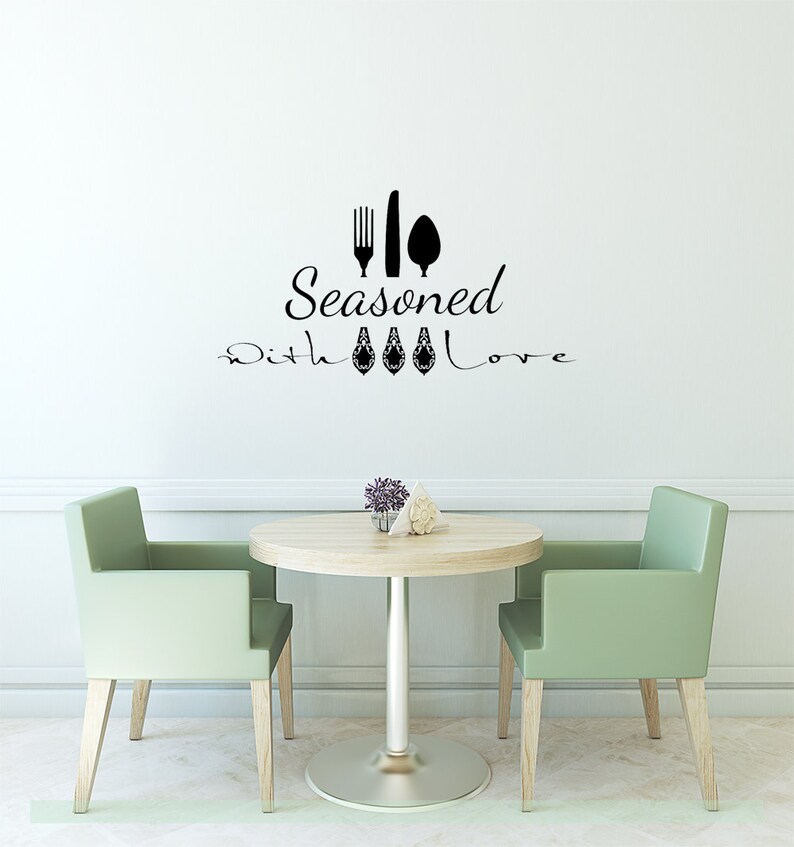 Seasoned With Love Wall Decal Wall Art Wall Decor Vinyl Etsy