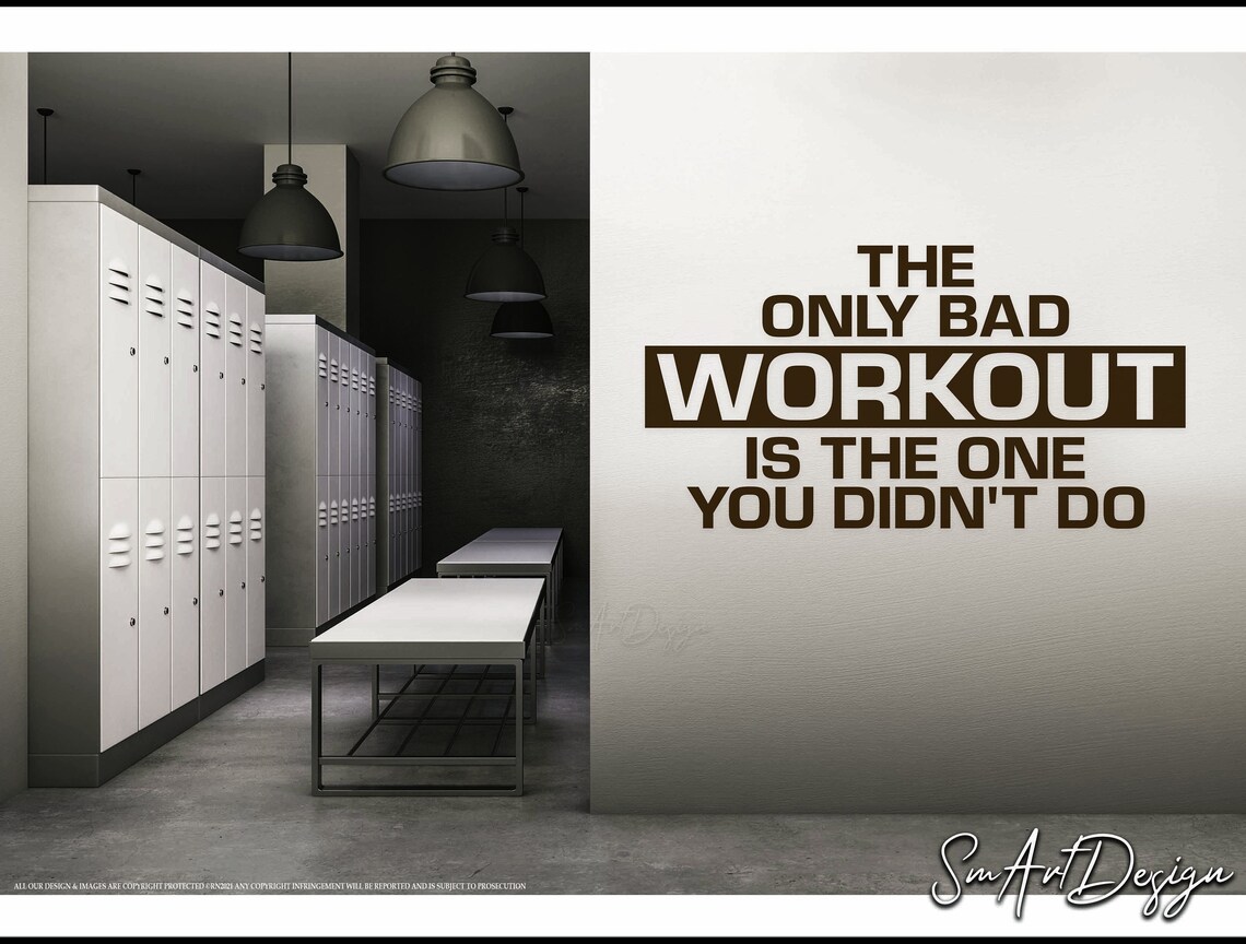 Home Gym Vinyl Decal Motivational Gym Quotes Wall Decor for Etsy