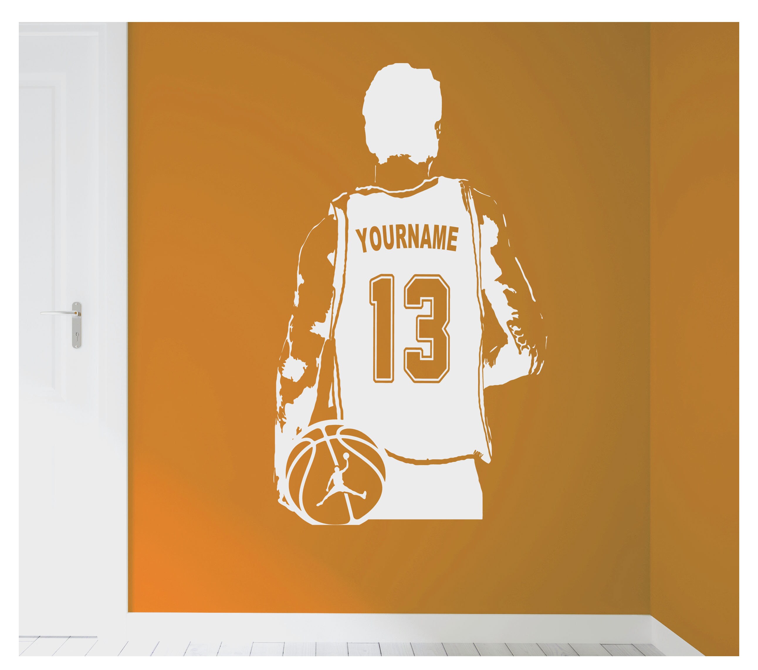 BASKETBALL Wall Art Custom Name Decal Basketball Player Etsy