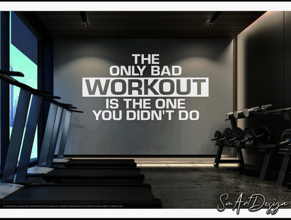 Home Gym Vinyl Decal Motivational Gym Quotes Wall Decor for - Etsy