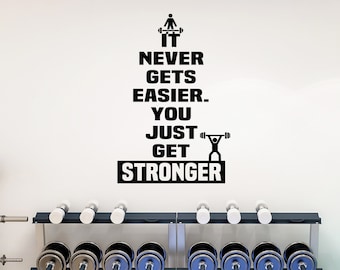 Motivational Gym Wall Decal: Fitness Room Decor
