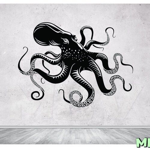 Octopus Wall Decal Octopus Wall Art Octopus Wall Decor Etsy Canada