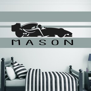 Custom Name Race Car Wall Decal: Personalized Racing Car Sticker - Etsy