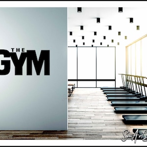 The GYM Wall decal vinyl sticker - Training Room wall decor - Workout Room wall art - Fitness Center decals -  Home gym decor