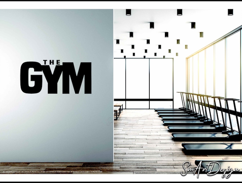 The GYM Wall Decal Vinyl Sticker Training Room Wall Decor Etsy