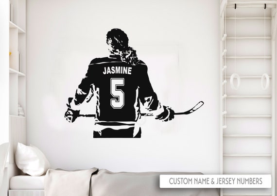 Custom Hockey Jerseys Wall Decal - Personalized Hockey