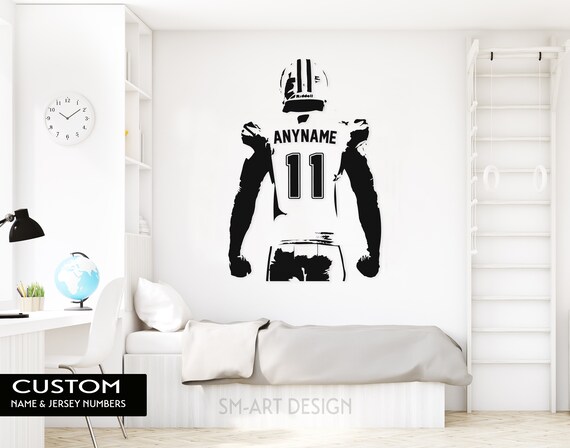 Football Wall Sticker Vinyl Art Transfer Boy Modern Bedroom Decor Graphic Decal Football Wall Sticker Vinyl Art Transfer Boy Modern Bedroom Decor Graphic Decal