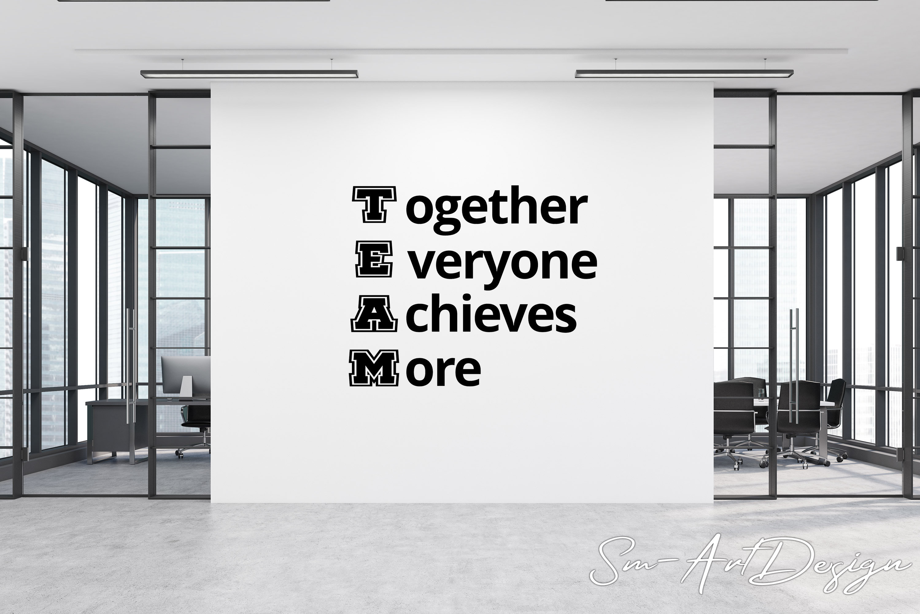 TEAM Together Everyone Achieves More Wall Decal Wall Art Vinyl