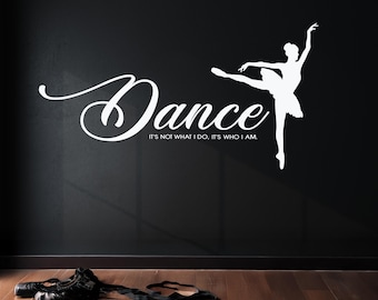 Ballerina Vinyl Wall Decal – Dance Studio Decor