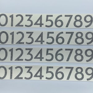 Chiffres autocollants 5 en relief 40 mm noir, lot de 5 - Stickers  signalétique