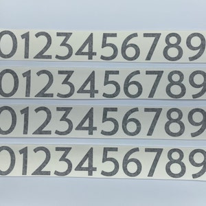 Numbers Vinyl Decals - 40 Digits (4x 012345679) Weatherproof (Sun- Water- Cold) DIY personalized your Door, Mailbox, garbage & recycling bin