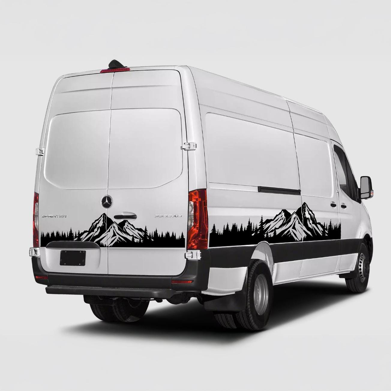 Mountain Truck Decal, Camper RV Forest Sticker, Van Landscape Vinyl ...
