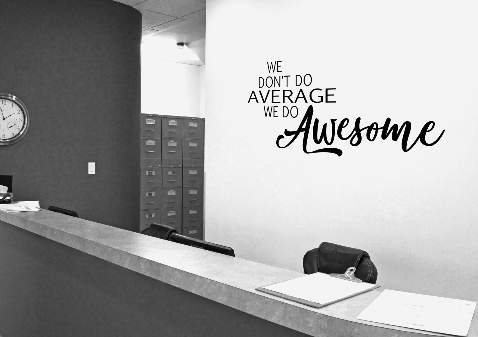 We Don't Do Average We Do AWESOME Wall Decal Office Wall Etsy UK