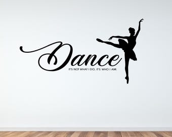 Ballerina Vinyl Wall Decal – Dance Studio Decor