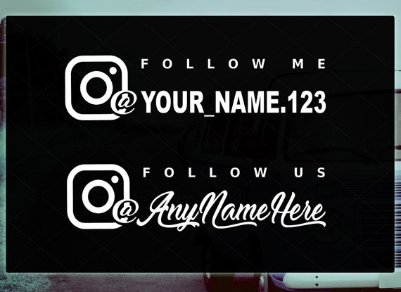 Buy Follow Us Me INSTAGRAM Custom Vinyl Decal Personalized Text Vinyl  Sticker Wall Decals Car Window Laptop Social Marketing IG Influencer Online  in India 