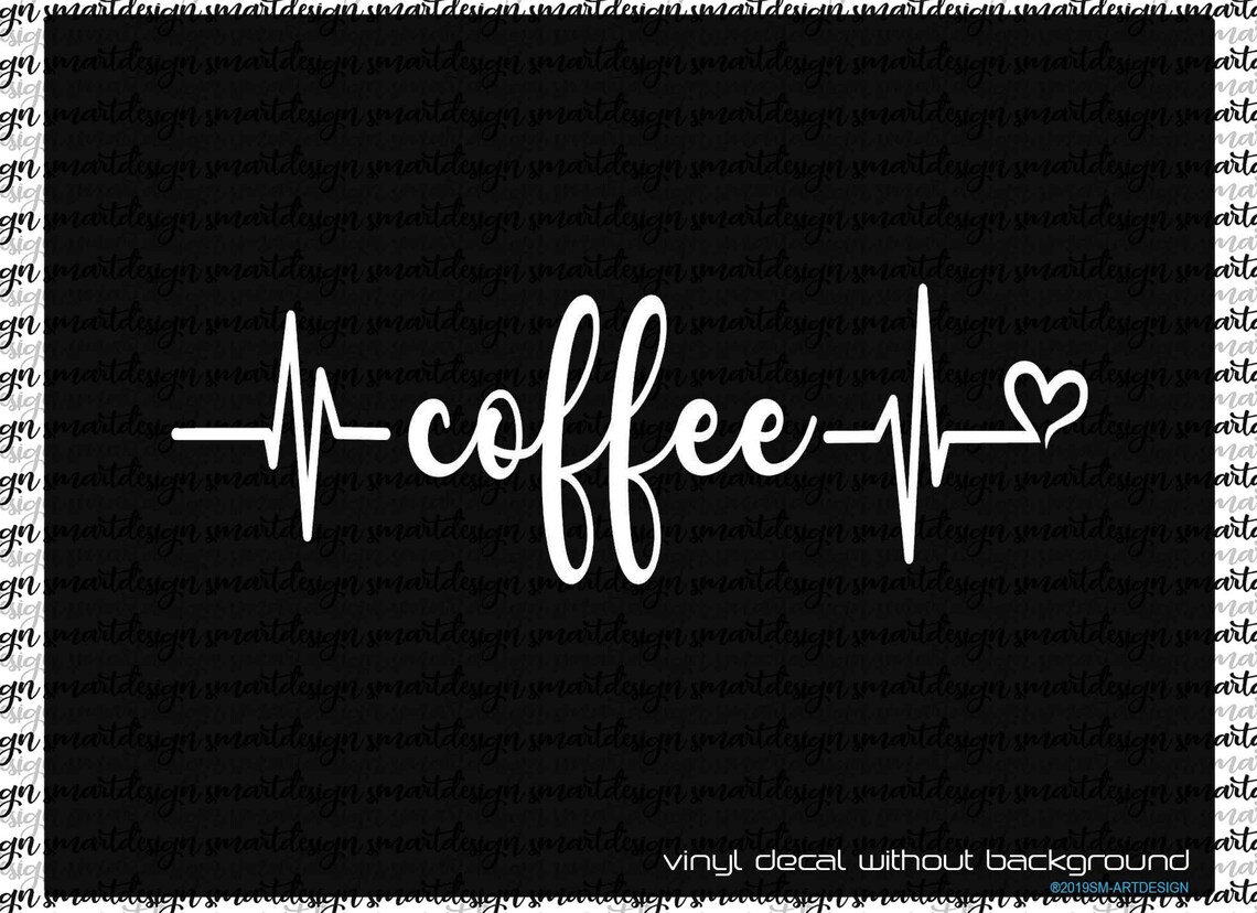 Coffee Decal Heartbeat Decal Coffee Bar Decal VRS Vinyl Etsy