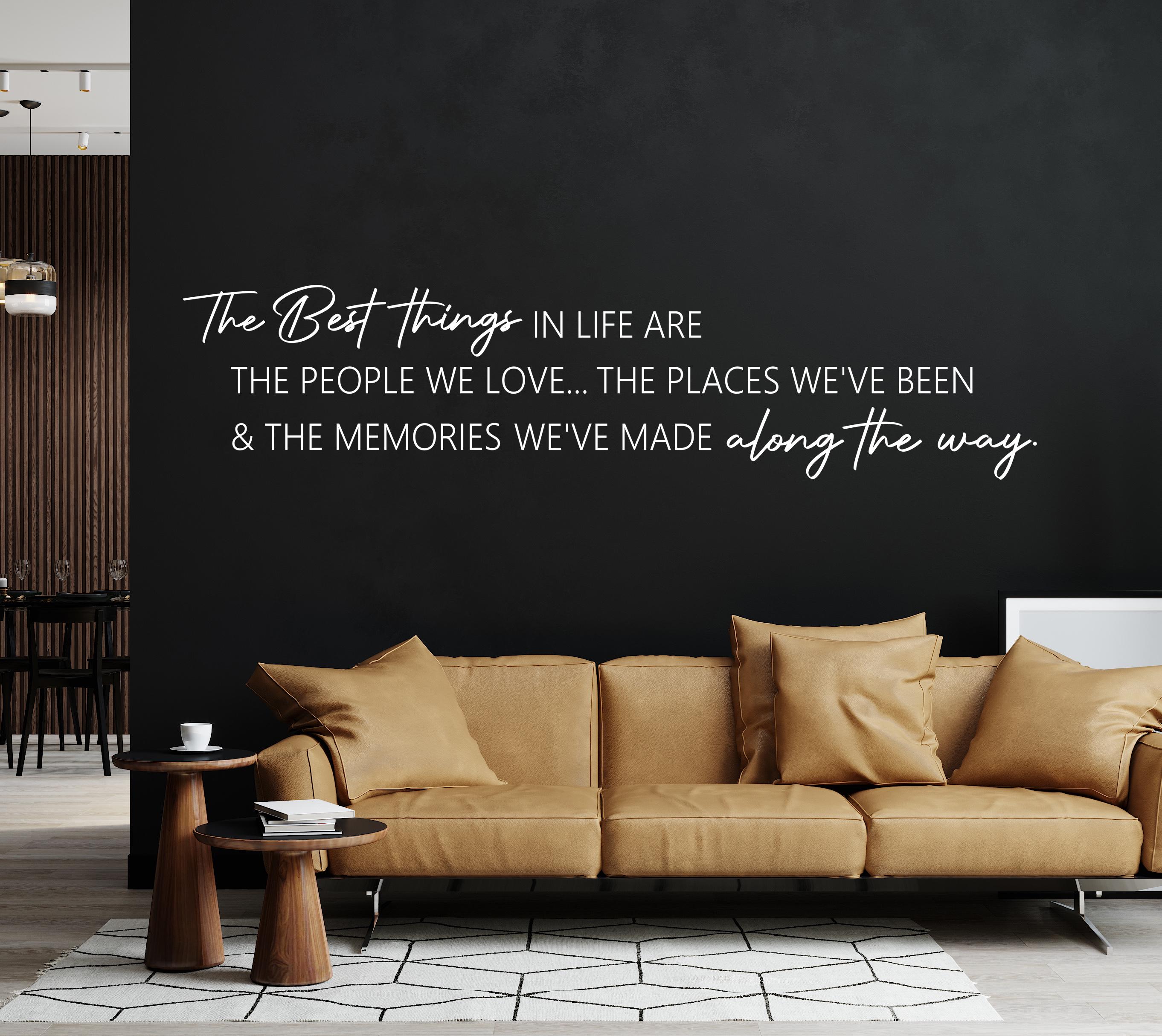 Autocollant Mural Vinyl Citation - "The Best Things In Life Aren’t Things" - Décor Mural Love F09 - Neuf