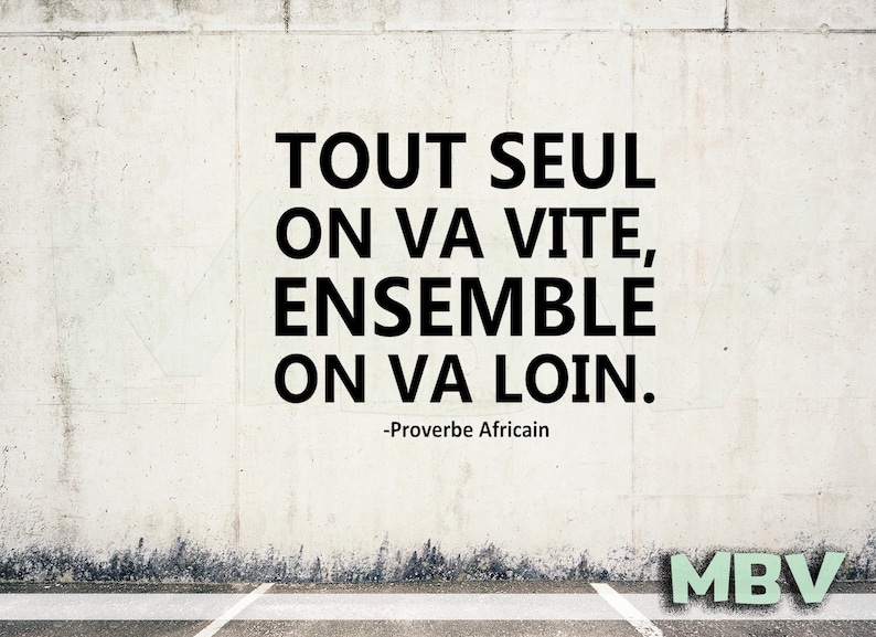 Franse citaat decal Afrikaanse spreuken Tout seul op VA Etsy