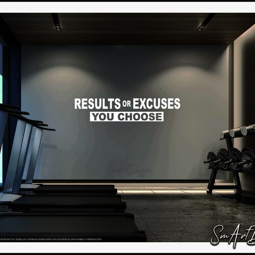 Home Gym Wall Decal Gym Motivational Wall Decor Gym Wall Etsy Canada