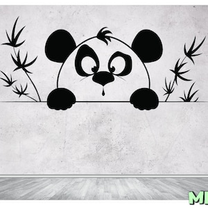 Panda Wall Decal | Panda Wall Art | Panda Wall Decor | Panda Vinyl Sticker | Panda Nursery room decor | Removable decals | Free Shipping