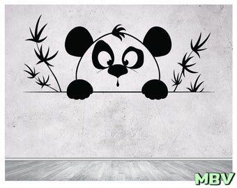 Panda Wall Decal | Panda Wall Art | Panda Wall Decor | Panda Vinyl Sticker | Panda Nursery room decor | Removable decals | Free Shipping