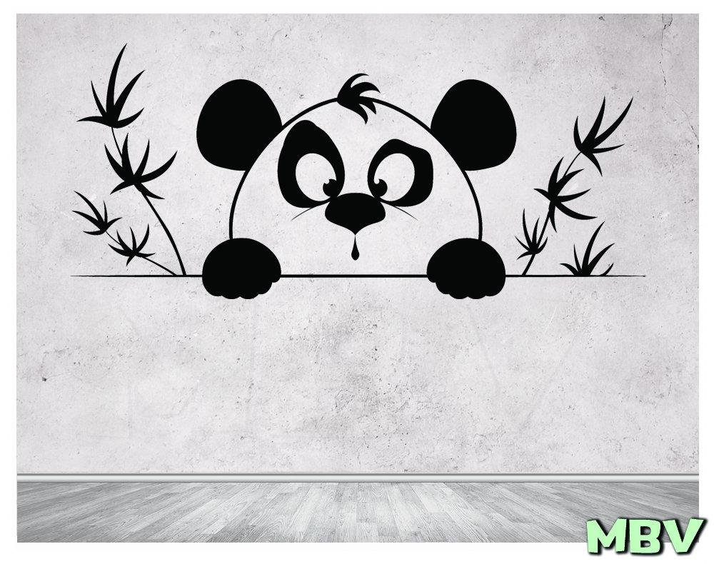 Panda Wall Decal Panda Wall Art Panda Wall Decor Panda Etsy