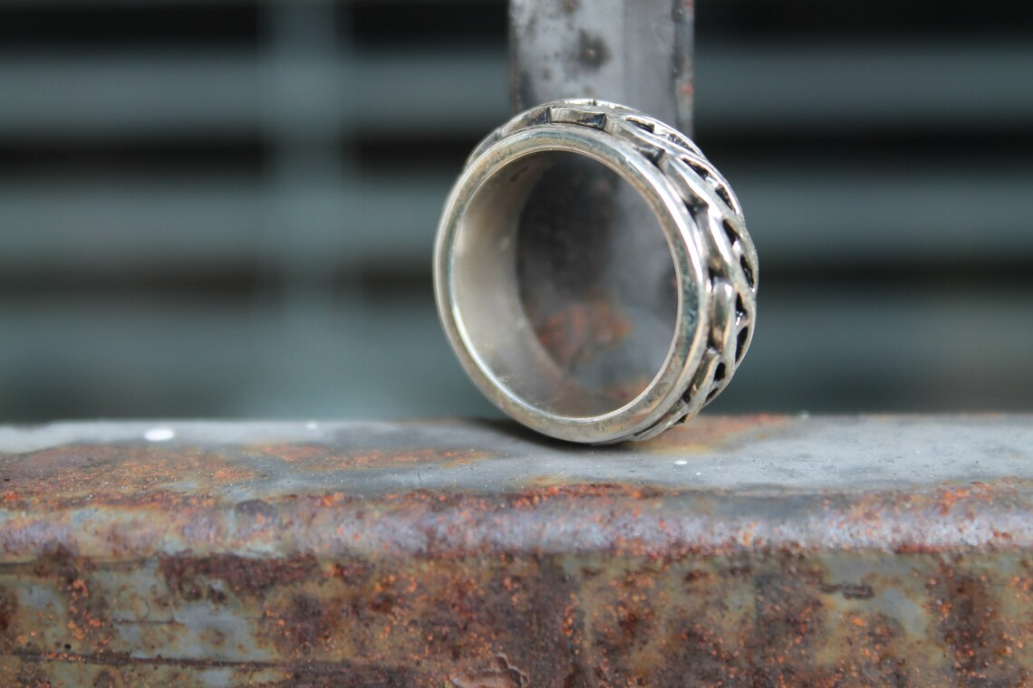 Ring Silver Braided Anti-stress Ring - Etsy