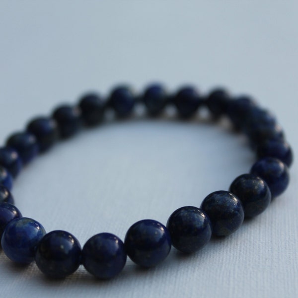 Bracelet perles lapis lazuli bohème chic ethnique