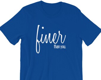 FINER than you | Zeta Phi Beta | Founders Day | Royal Blue tee