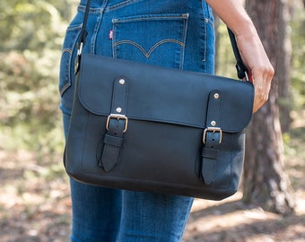 Leather briefcase bag women, Briefcase bag personalized, Leather laptop briefcase woman, Leather laptop satchel, Womens laptop bag 13"