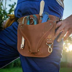 Werkzeuggürtel aus Leder,Blumengürteltasche,Blumengürteltasche,Blumengürteltasche,Gartenwerkzeugtasche