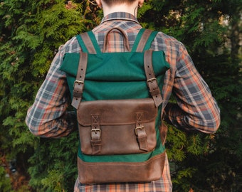 Backpack women,Leather Backpack Women,Canvas backpack,Leather backpack,Mens backpack,Rucksack,School backpack,Rolltop backpack men