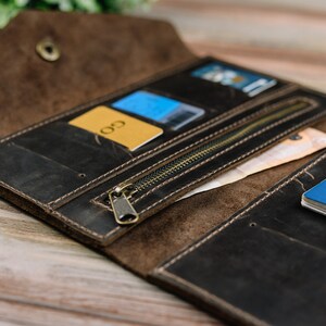 Travel wallet organizer,Leather travel wallet,Leather passport wallet,Travel document wallet,Passport travel wallet image 3