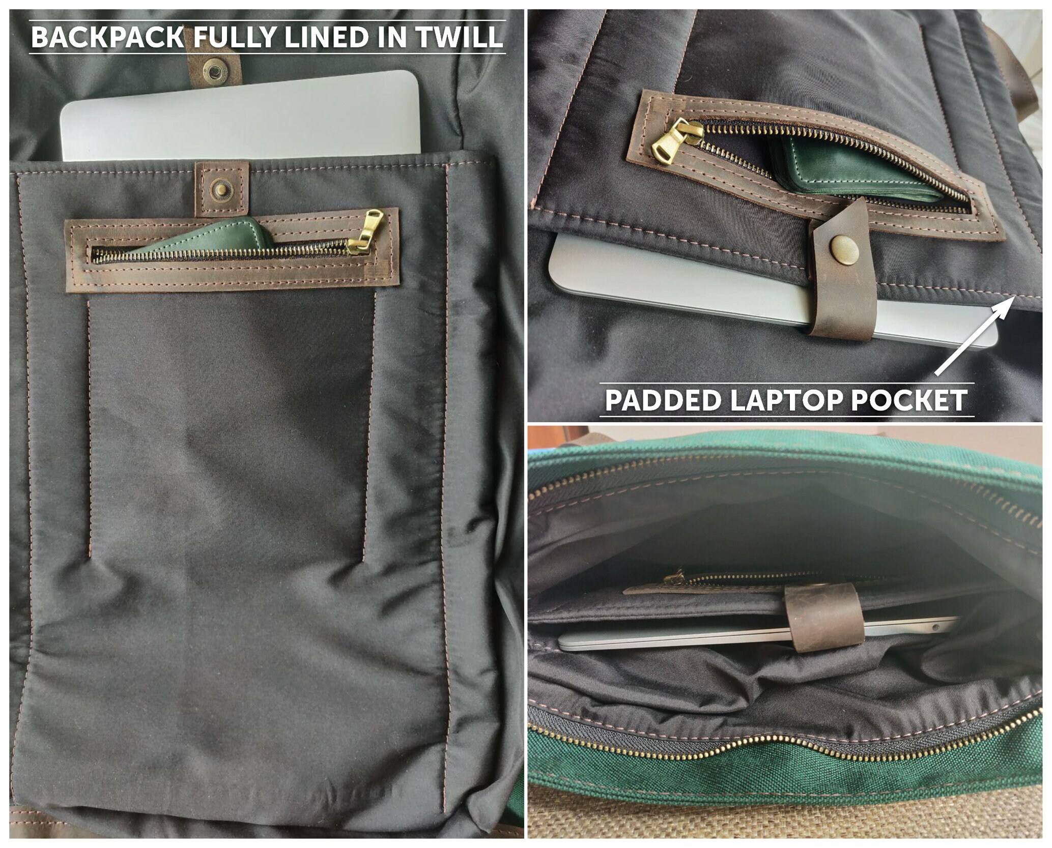 School backpackTravel backpackLeather laptop | Etsy