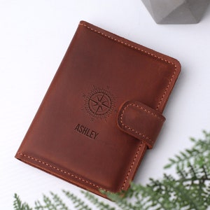 Capa de passaporte personalizada, presentes para viajantes, carteira de passaporte, presente de viagem para homens, presente de viagem personalizado, presente de desejo de viajar
