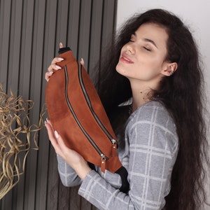 Gürteltasche Frauen,Ledergürteltasche Crossbody,Hüftgürteltasche,Ledergürteltasche Reißverschluss,Bauchtasche für Frauen,Bauchtasche für Frauen