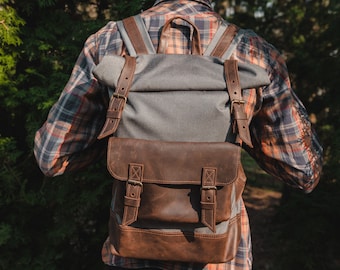 Genuine leather backpack,Leather backpack,Canvas backpack,Laptop backpack,Leather Backpack men,Mens backpack,School backpack