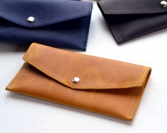 Leather envelope wallet,Leather envelope clutch,Leather envelope purse,Leather clutch purse,Leather clutch wallet,Long wallet women