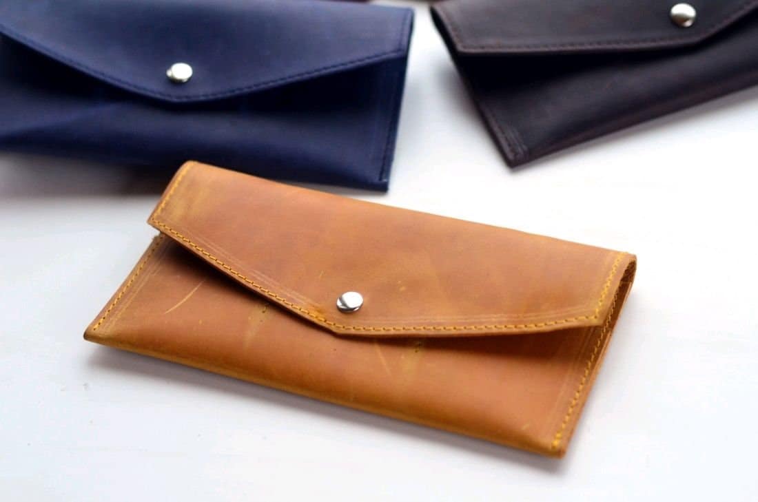 Leather Cash Envelope Wallet Personalized Cash Envelopes Leather Envelope Wallet Cash Envelope Wallet With Zippers Money Envelope Wallet Etsy