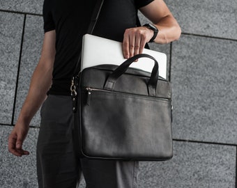 13 inch laptop bag, Leather laptop bag, Handmade laptop bag, Macbook pro 13 bag, Laptop bag macbook air 13, Laptop bag men, Laptop messenger