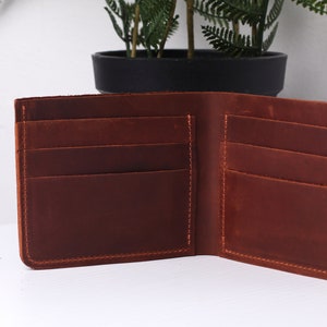 Slim wallets for men,Minimalist wallet men,Leather engraved wallet,Groomsmen wallet,Bifold wallet,Leather bifold wallet,Travel wallet image 3