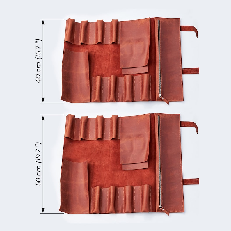 Personalized knife roll leather - Thumbnail 4