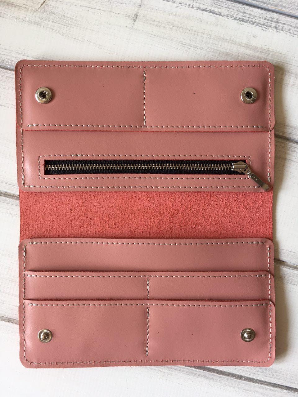 Cléa Wallet - Luxury Mahina Leather Pink