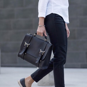 Leather briefcase bag women, Leather briefcase for laptop, Womens briefcase bag, Leather briefcase women, Laptop handbag, Laptop satchel image 10