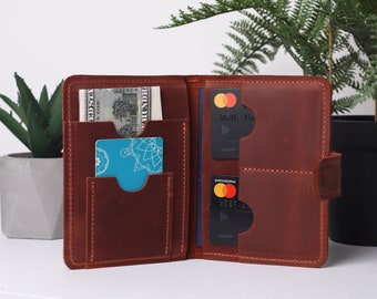 Leather passport wallet for men, Personalized passport wallet rfid, Leather passport holder for men, Leather passport cover personalized